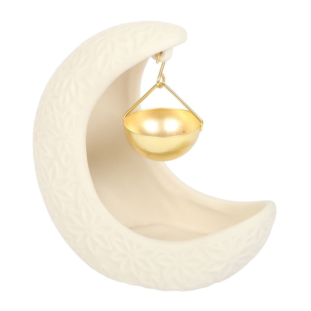 Something Different - Crescent Moon Hanging Brûleur fioul - Blanc